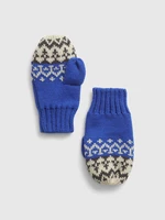 Blue Children's Patterned Knitted Gloves GAP