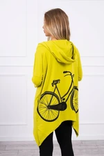 Sweatshirt with cycling print kiwi