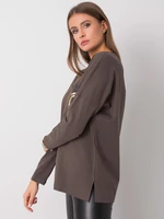 Welcome dark khaki blouse