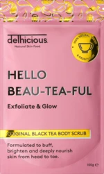 DELHICIOUS Original Black Tea Body Scrub 100 g