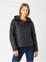 Black Women's Quilted Jacket Wrangler Transitional - Women