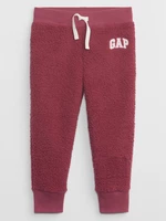 Dark pink girls' sweatpants with GAP logo