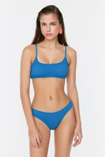 Trendyol Blue Gimped normál lábú bikini alsó