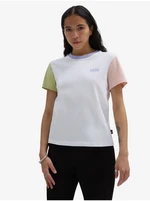 White Women's T-Shirt VANS Colorblock - Women