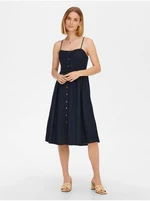 Dark blue ladies linen dress JDY Say - Ladies