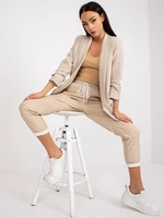 Light beige women's jacket with 3/4 sleeves by Adely