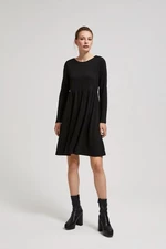 Dress with long sleeves and flared bottom