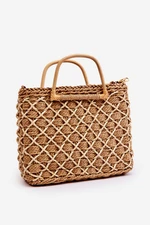 Knitted bag Messenger Beige