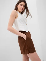 GAP Linen Shorts with Elasticated Waistband - Women