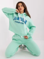 Mint blue tracksuit with Laraina print