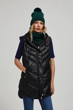 Quilted vest with hood