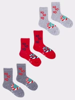 Yoclub Kids's Christmas Socks 3-Pack SKA-X046U-AA00