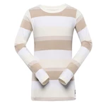 White-beige children's striped T-shirt NAX GARFO