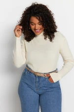 Trendyol Curve Cream Half Turtleneck Fine Knitwear Sweater