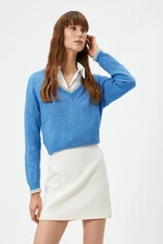 Koton Women's Blue Sweater