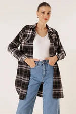 By Saygı Double Pocket Cachet Plaid Tunic Shirt