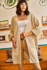 Olalook Cardigan - Beige - Regular fit