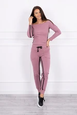 Set with double stripe in dark pink color