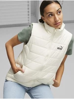 Krémová dámska prešívaná vesta Puma Ess Padded Vest