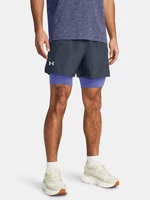 Šedé pánské sportovní kraťasy Under Armour UA LAUNCH 5'' 2-IN-1 SHORTS