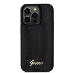 Zadní kryt Guess Sequin Script Logo pro Apple iPhone 14 Pro Max, černá