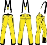 Men's ski pants with membrane ALPINE PRO LERMON nano yellow