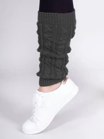 Yoclub Unisex's Leg Warmers Gray Braid SOC-0003U-3000