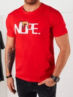 Men's red T-shirt with Dstreet print