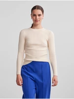 Women's Cream Ribbed Sweater Pieces Crista
