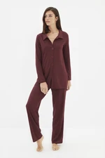 Trendyol Two-Piece Set - Burgundy - Regular fit