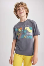 DEFACTO Boy Oversize Fit Crew Neck Printed Short Sleeve T-Shirt