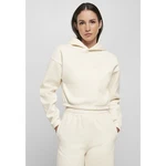 Women's short oversized hoodie whitesand