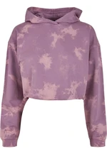 Women's Oversized Short Bleached Sweatshirt Grey-Purple