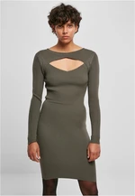 Women's cut-out dress olive