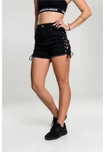 Women's High Waisted Denim Shorts Black Washed