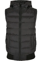 Little boys' vest with bubble hood black/black