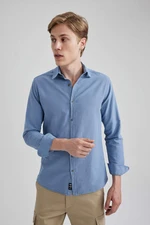 DEFACTO Slim Fit Cotton Long Sleeve Shirt