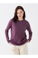 LC Waikiki Round Neck Women's Knitwear Sweater With Patterned Long Sleeves