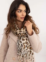 Beige and brown women's scarf