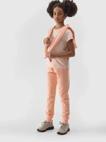 Girls' jogger sweatpants 4F - coral