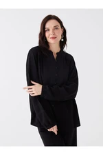 LC Waikiki Loose Collar Plain Long Sleeve Women's Shirt