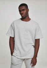 Terry T-shirt with herringbone light gray