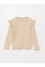 LC Waikiki Crew Neck Soft Textured Baby Girl Knitwear Sweater