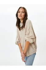 Koton Oversize Sweatshirt Crew Neck Balloon Sleeve