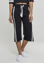 Women's Strappy Terry Culotte Black/White