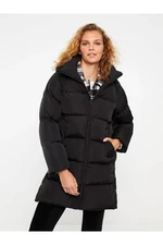 LC Waikiki Hooded Plain Long Sleeve Women's Puffer Coat