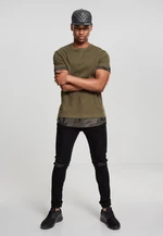 Long camo inset t-shirt olive/dark camo