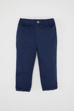 DEFACTO Baby Boy Elastic Waist Straight Leg Gabardine Trousers