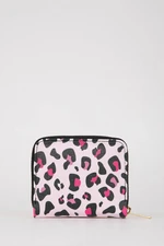 DEFACTO Women's Leopard Patterned Faux Leather Wallet