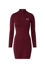 Tommy Jeans Dress - TJW LS SIGNATURE BOD red